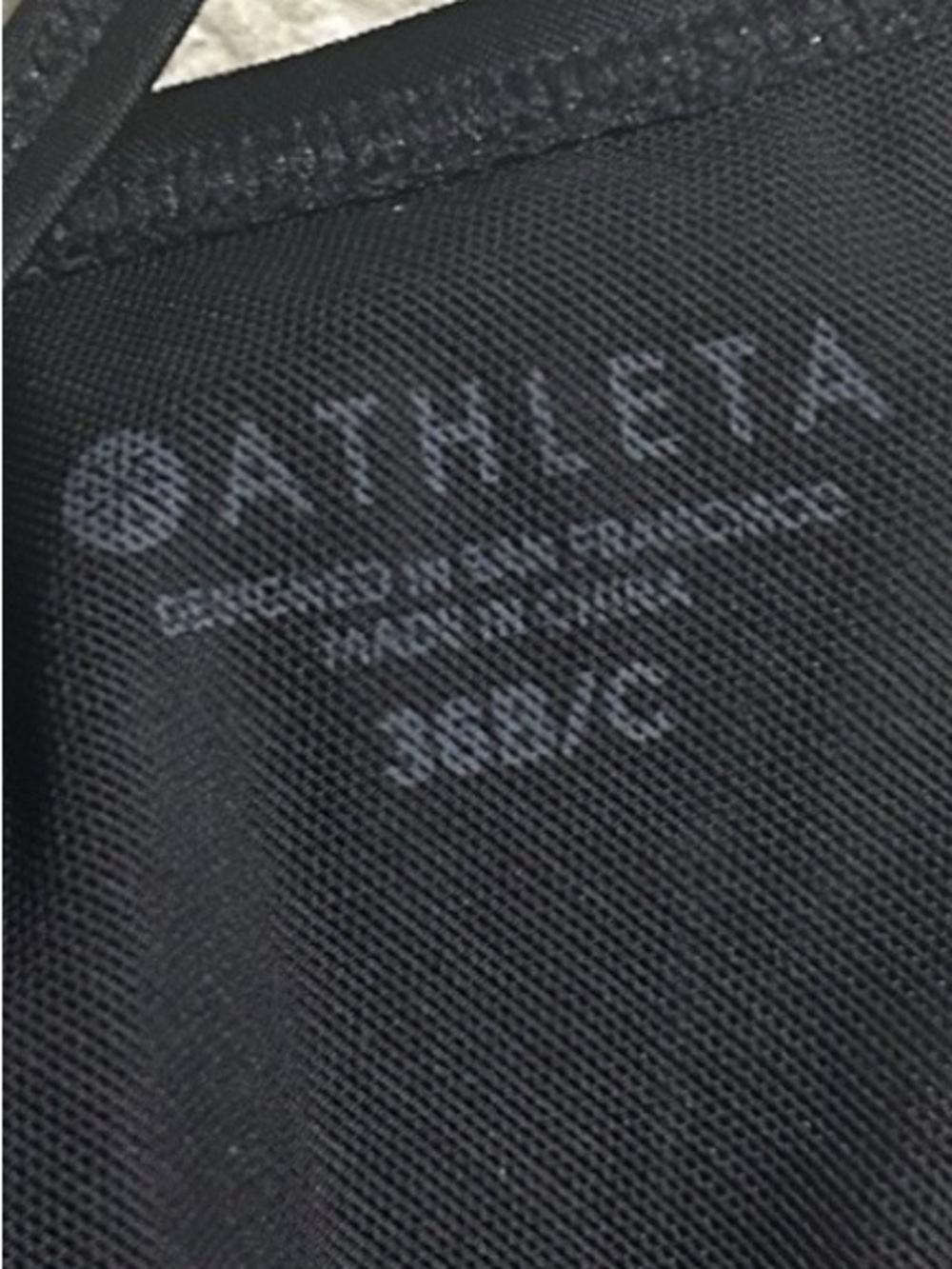 Athleta Tankini Top Black White Chevron lined bathing suit swim 36 B/C shirt - Picture 4 of 5
